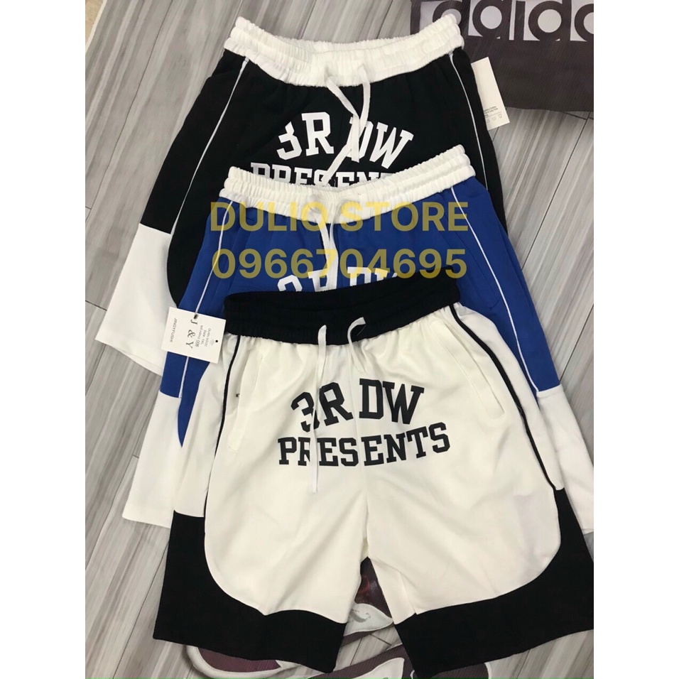 Quần short nam, dáng thể thao, quần đùi nam gấu trắng, đố sơn thời trang hàn