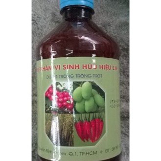 Chế phẩm sinh học hữu cơ E.M cho cây trồng, làm phân hữu cơ vi sinh 500 ml (nâu)