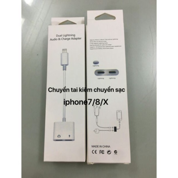 Chuyển tai kiêm chuyển sạc cho iphone