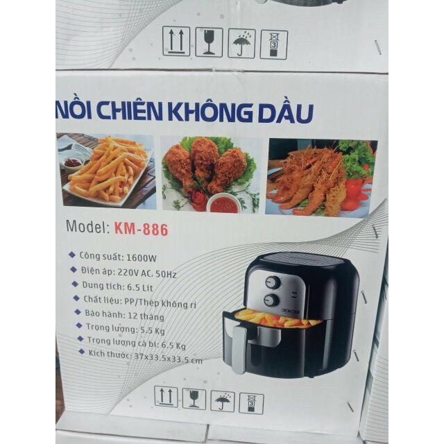 Nồi chiên không dầu KOKOMI 6,5 L  Hàng mới 100% Nguyên hộp