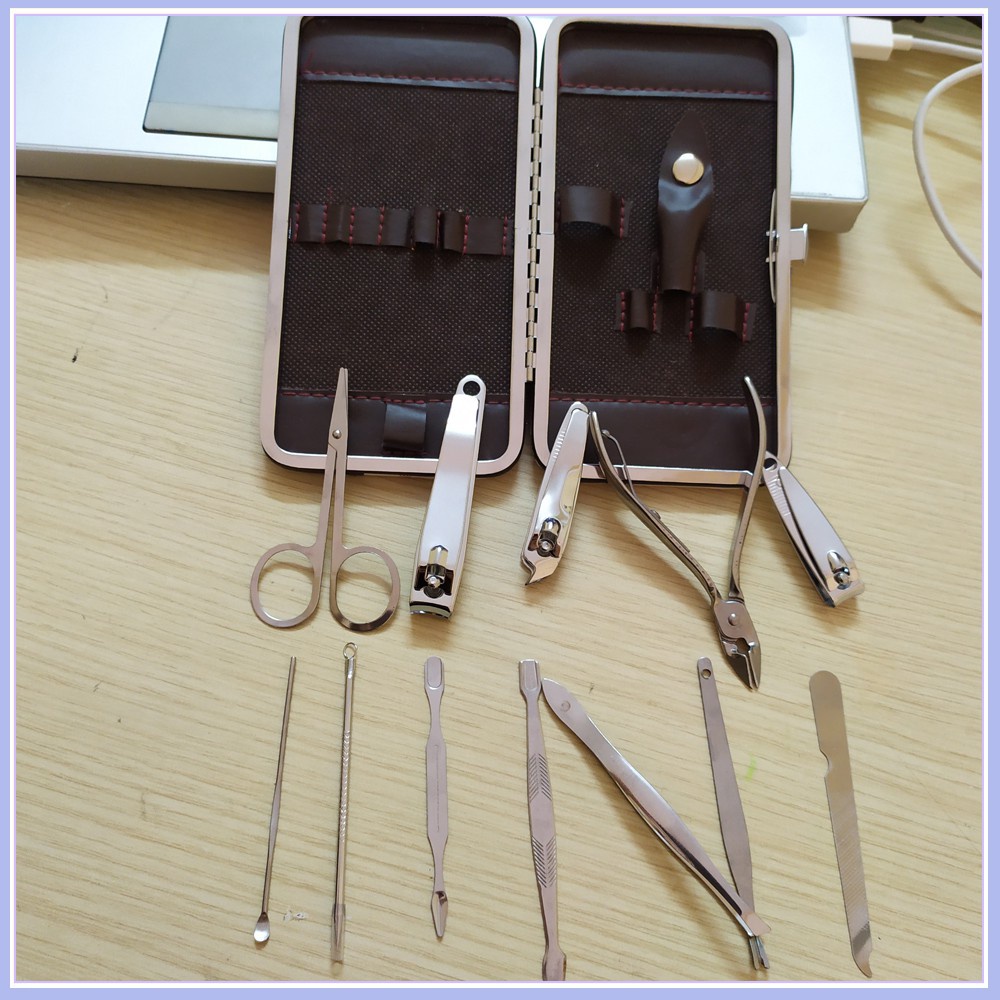 Bộ dụng cụ làm móng tay 12 món không gỉ