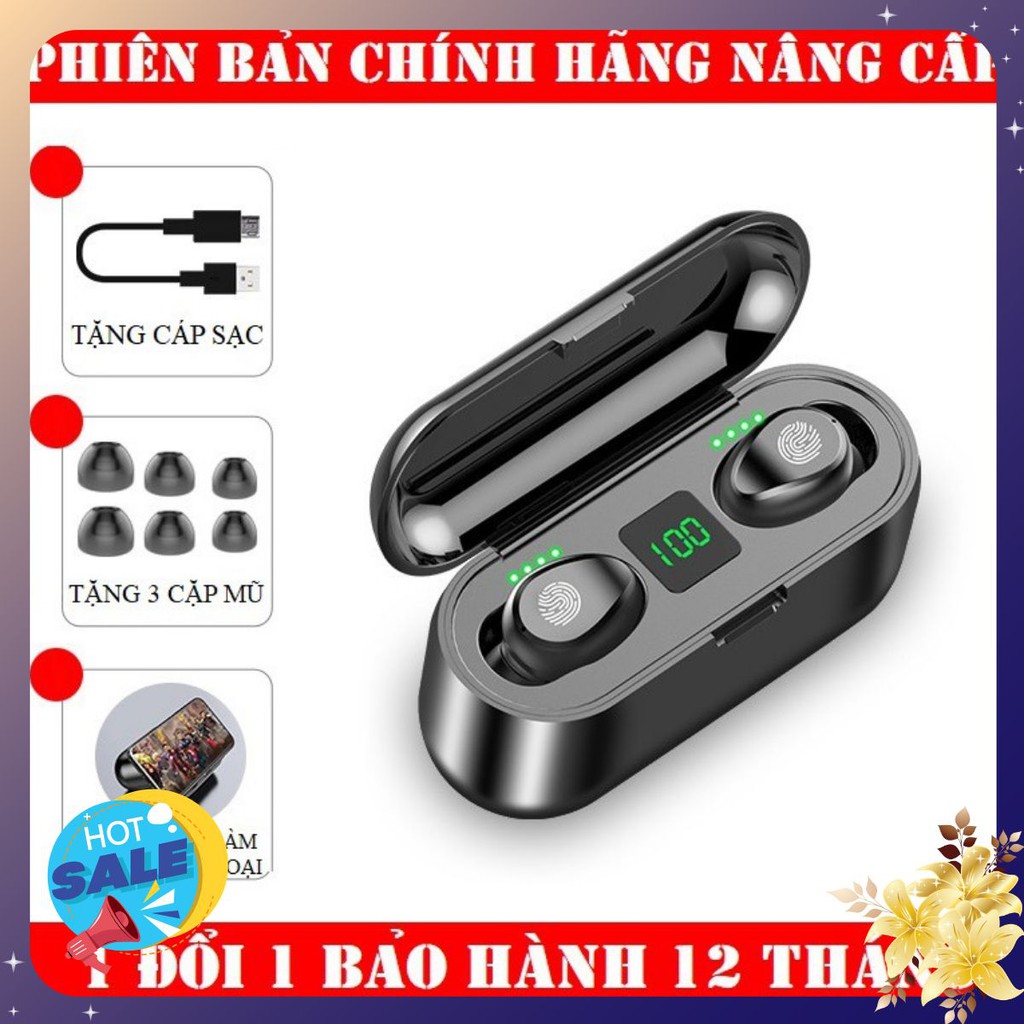 Tai Nghe Bluetooth Không Dây Amoi F9 Nút Cảm Ứng Kiêm Pin Sạc Dự Phònghala_store1