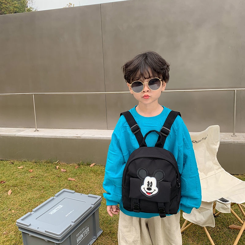 Ba Lô Đi Học Mini Họa Tiết Chuột Mickey Dễ Thương Cho Bé