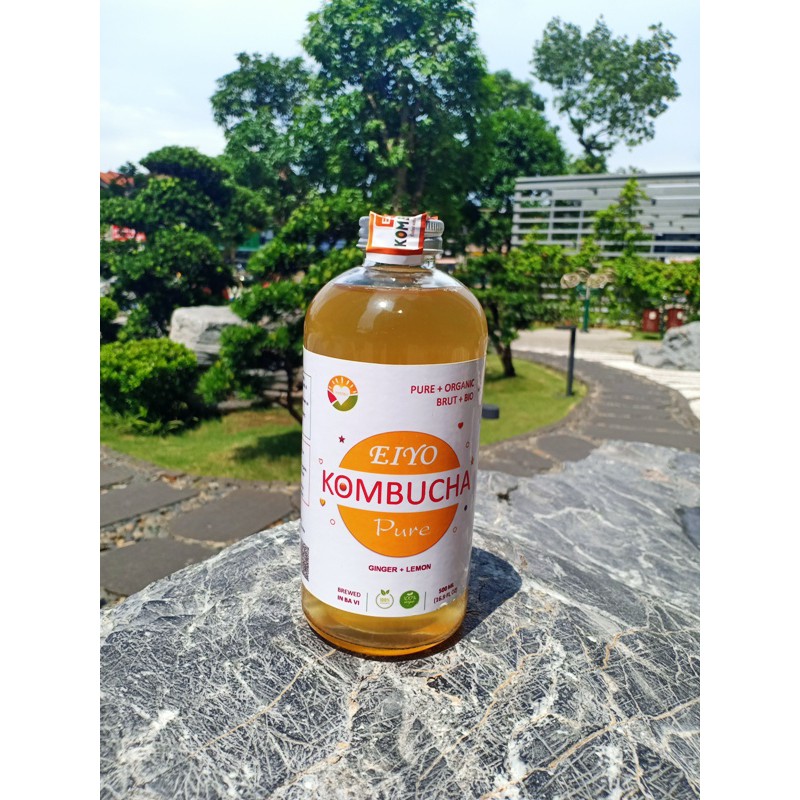 Trà EIYO KOMBUCHA PURE - Nguyên vị tự nhiên với nguyên liêu Organic, được lên men thủ công Truyền thống tại Núi Ba Vì.