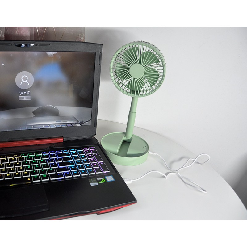 Freeship Quạt tích điện mini- Quạt tích điện gấp gọn- Quạt mini cầm tay để bàn siêu mát pin dùng 2-4h IH300 | BigBuy360 - bigbuy360.vn
