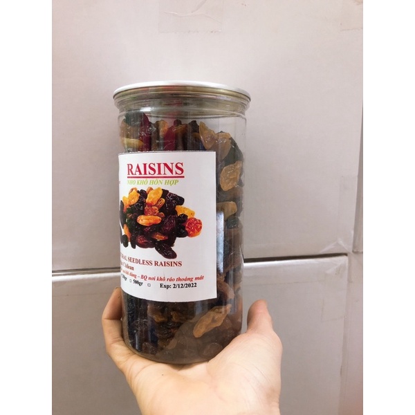 500g Nho khô Chile Mix 3 màu cực ngon Jumbo zise