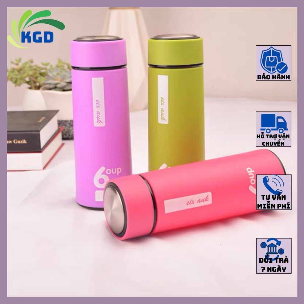 Bình Giữ Nhiệt Cute KGD Lõi Thủy Tinh 6up 450ml Xinh Xắn Dễ Thương