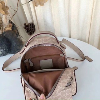 Balo nữ Coach da thật pha canvas siêu đẹp