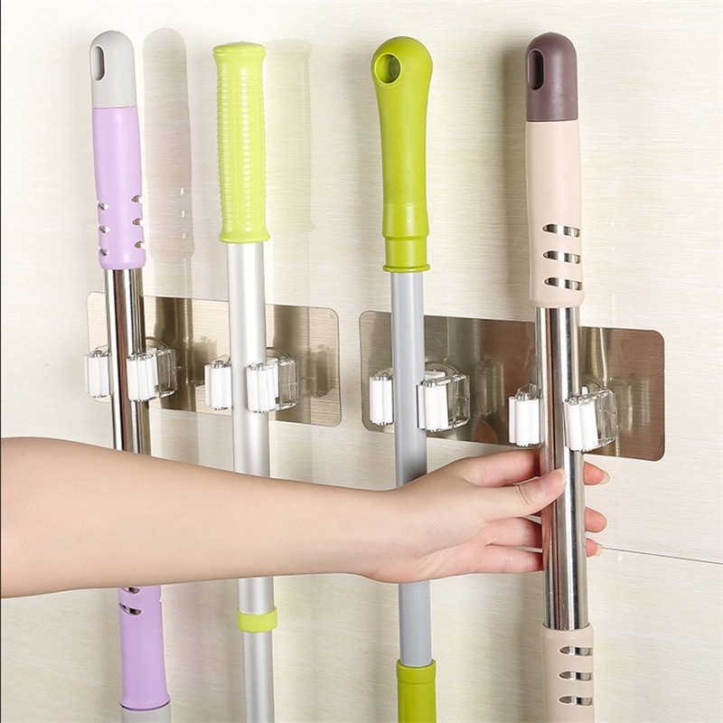 Set 1/2 móc treo cây lau nhà gắn tường đa năng tiện dụng