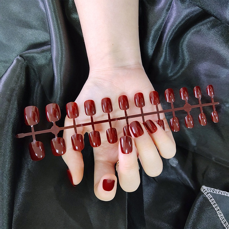 [Hàng mới về] 24/14 Móng Tay Giả Hình Vuông Nhiều Màu Sắc Dễ Phối Đồ Thời Trang