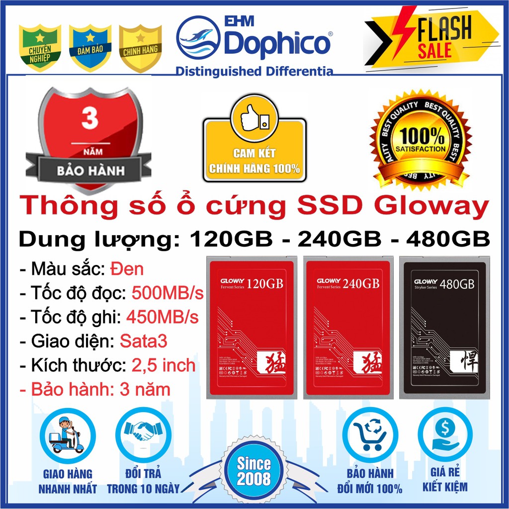 Ổ cứng SSD Gloway 480GB/240GB/120GB – CHÍNH HÃNG – Bảo hành 3 năm – SSD 480GB – SSD 240GB – SSD 120GB – Tặng cáp Sata 3 | BigBuy360 - bigbuy360.vn