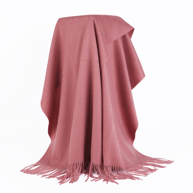 Khăn quàng cổ Nữ chất liệu len dạ CASHMERE chất đẹp dạ MÀU HỒNG RUỐC-CMHR Khăn lụa ThyThy,