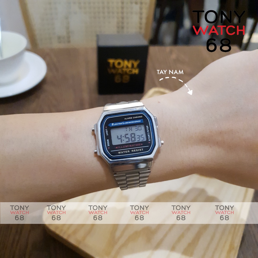 Đồng hồ điện tử đeo tay Winsley cặp đôi nam nữ mặt vuông chính hãng màn led chống nước | BigBuy360 - bigbuy360.vn