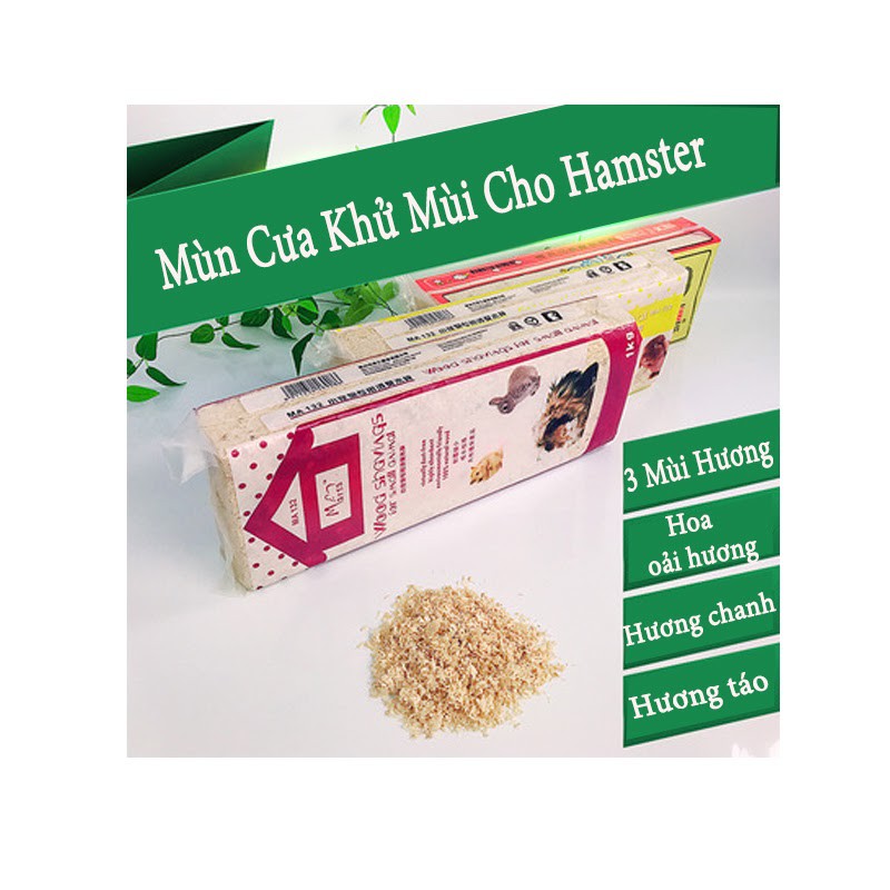 Mùn cưa lót chuồng cho hamser,bọ ú,thỏ nén thơm táo ,chanh, hoa oải hương