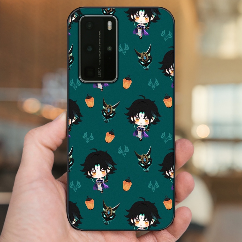 Ốp lưng Huawei P40 Pro viền đen in hình Xiao Genshin Impact