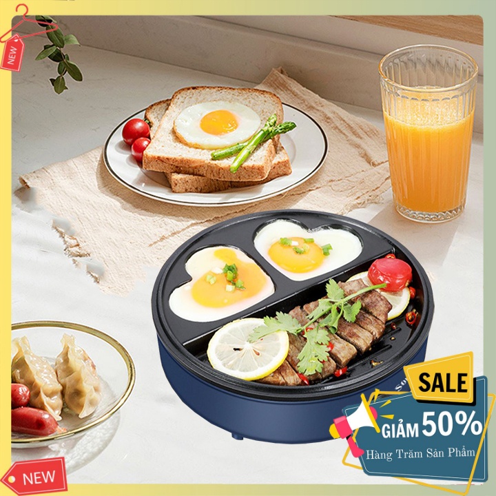 Máy nướng thịt cá, nướng BBQ, ốp la trứng đa năng làm đồ ăn sáng