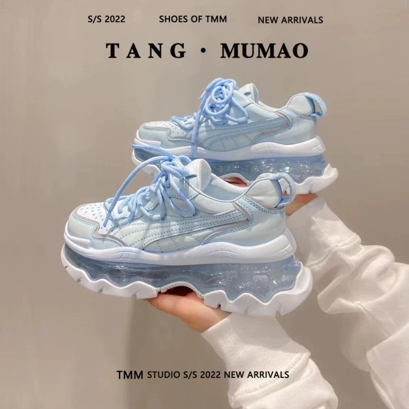(Sẵn Trắng 37,40,xanh lá 38)Giày Thể Thao Nữ Sneaker Thời Trang Ulzzang Hàn Quốc Đế Cao 6cm