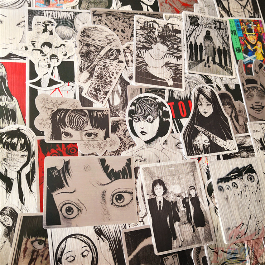 ❉ Tomie: Anrimiteddo - Series 04 Junji Ito Horror Comics Anime Laser Weird Ornaments Stickers ❉ 50Pcs/Set Cool Waterproof DIY Fashion Luggage Laptop Skateboard Doodle Decals Stickers