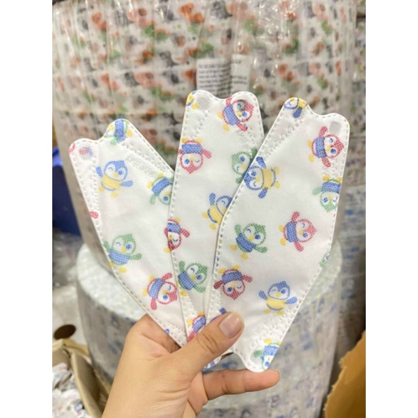 (25 Chiếc) Khẩu Trang Trẻ Em KF94 (4D Cá) Loại Đẹp Vải Kháng Khuẩn Lọc Bụi Nhiều Hình Ngộ Nghĩnh