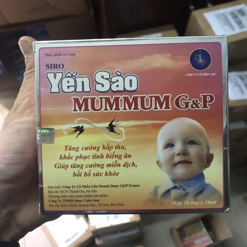 Yến Sào An Ngủ Ngon G&P bổ sung vitamin khoáng chất khắc phục biếng ăn hộp 20 ống