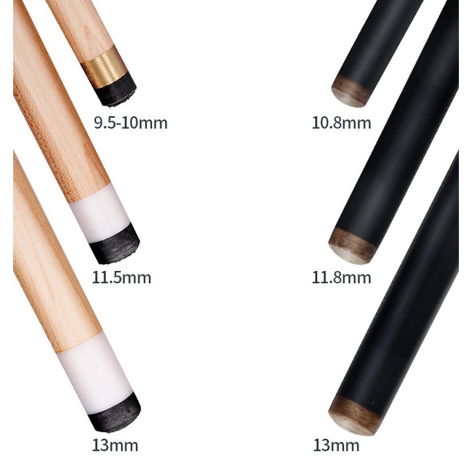 Phíp nhựa đầu cơ bida set 5 cái, phíp nhựa đen, trắng. 11mm , 12mm , 13mm