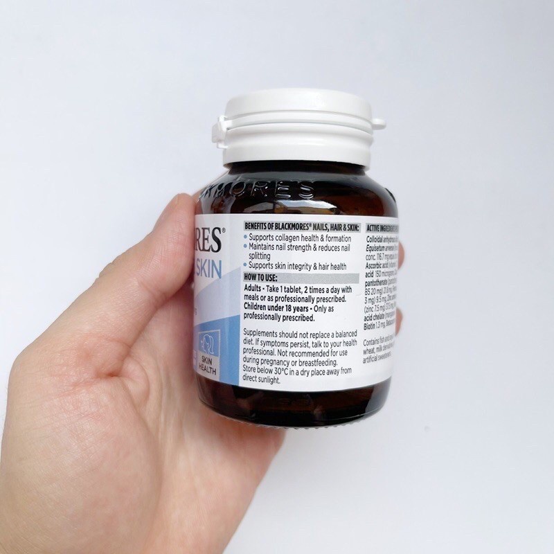 Blackmores Nail Hair Skin 60v kích mọc tóc, dưỡng da, cứng móng