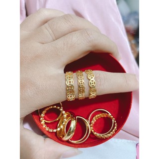 [XẢ KHO GIÁ GỐC] Nhẫn kim tiền tài lộc HM Jewery mạ vàng 24k siêu hot