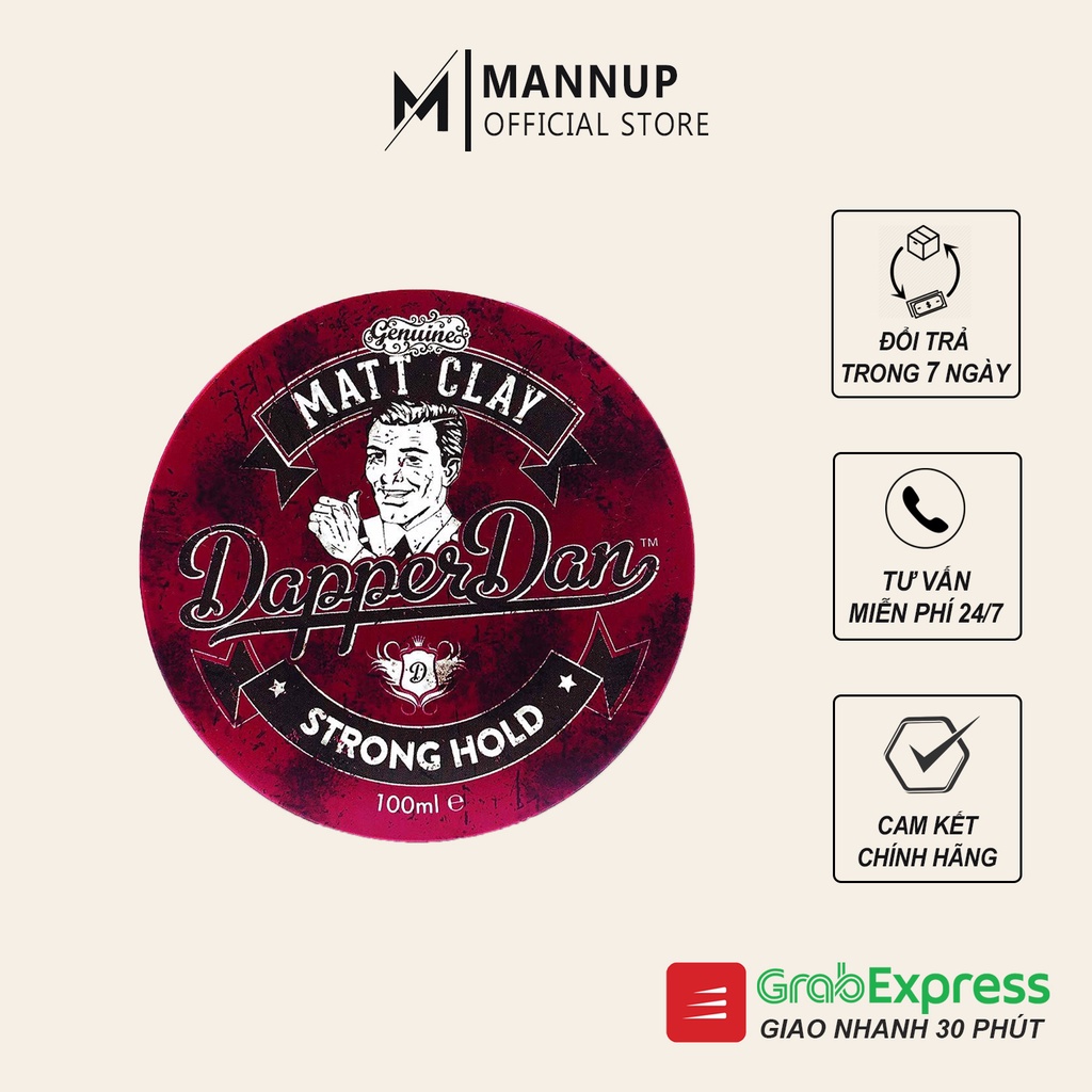 [HCM]Sáp Vuốt Tóc Nam DAPPER DAN Matt Clay 100g - Wax Tạo Kiểu Tóc Nhập Khẩu, Giữ Nếp Cực Tốt