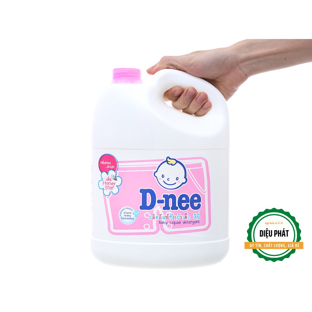 ⚡️ Nước Giặt Cho Bé D-nee Honey Star Hồng Dịu Nhẹ Can 3 Lít