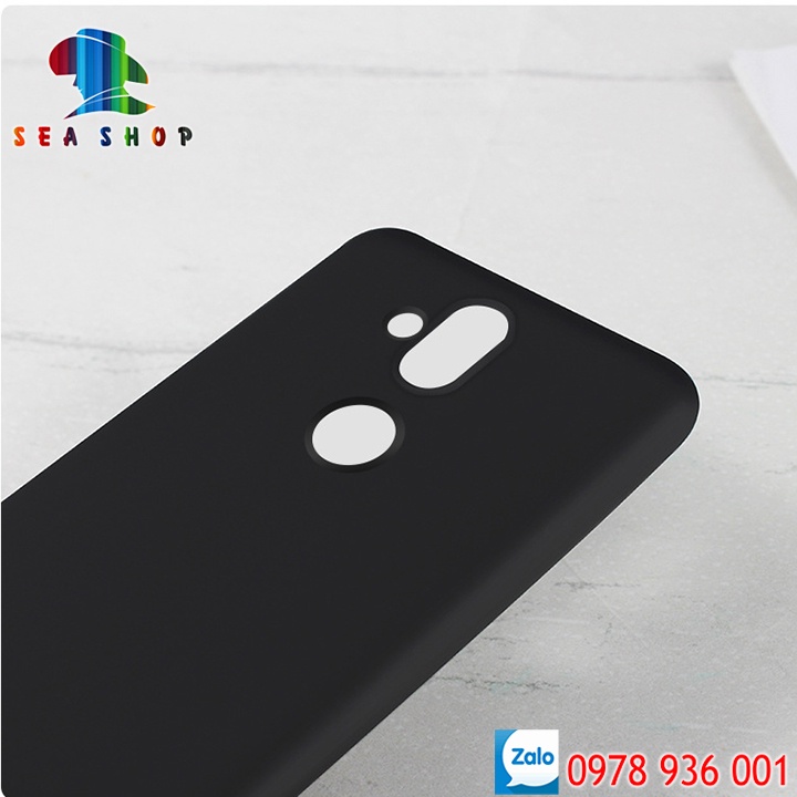 Ốp lưng Nokia 7 Plus, 7.1 Plus, X7, NK7, 7.2 vân da - Nhựa dẻo - màu đen huyền bí