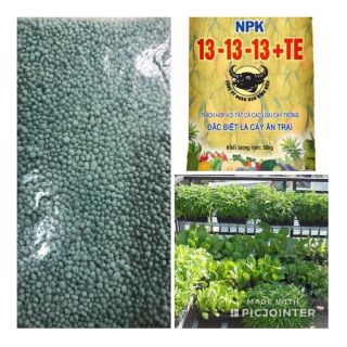 Phân npk đầu trâu 13-13-13+te túi 1kg
