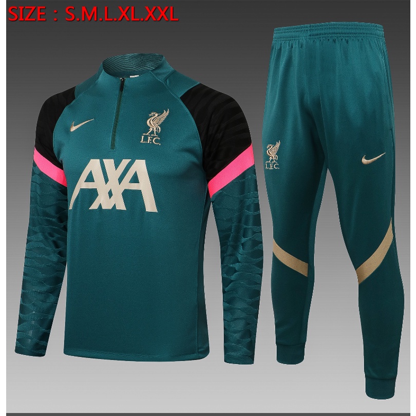 Áo Thun Đá Banh Tay Dài Màu Xanh Lá 2022/23 Liverpool Cho Nam Giới