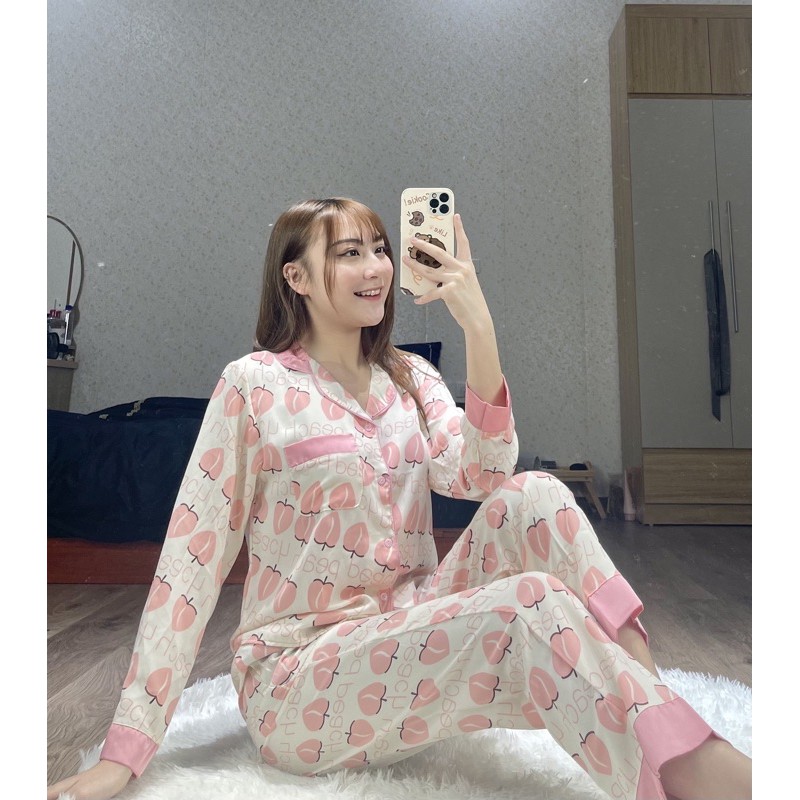 Bộ Pijama Lụa Satin Hoạ Tiết Mới | BigBuy360 - bigbuy360.vn