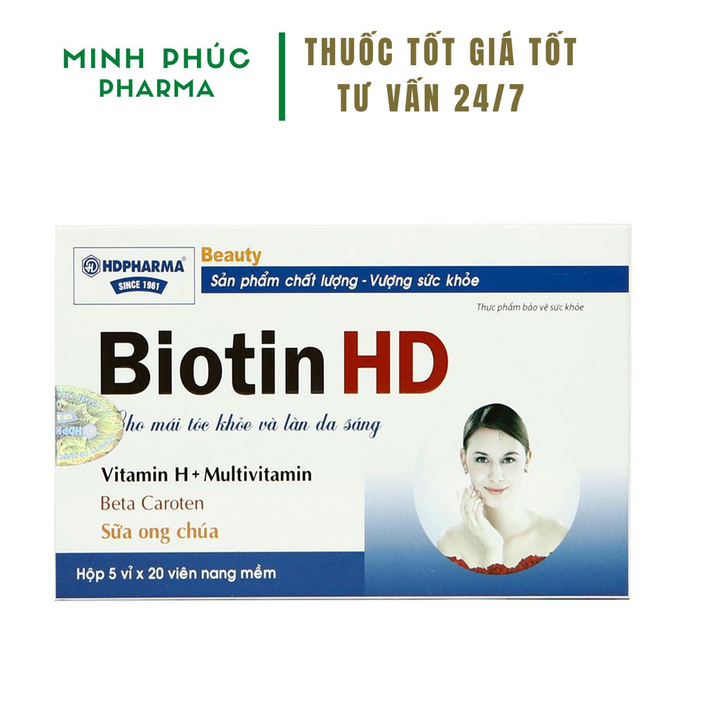 Viên uống Biotin HD giúp cho mái tóc khỏe và làn da sáng | BigBuy360 - bigbuy360.vn