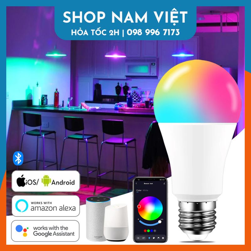 Đèn LED TikTok Bóng Bulb E27 16 Triệu Màu Điều Khiển App