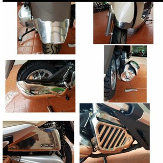 BỘ PHỤ KIỆN TRANG TRÍ, BẢO VỆ XE LEAD 2017,2018,2019,2020,2021 (7 món) inox