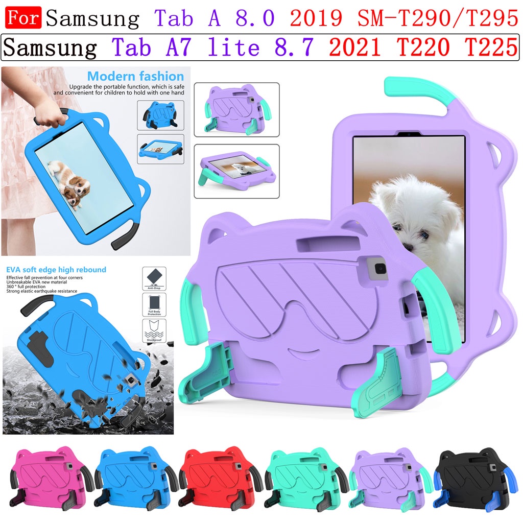 Ốp Máy Tính Bảng Bằng EVA Có Giá Đỡ Cho Samsung Galaxy Tab A 8.0 2019 T290 T295 Tab A7 Lite 8.7 inch 2021 T220 T225
