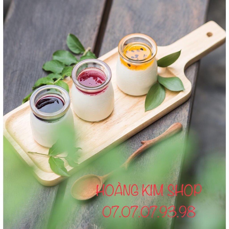 HỦ THUỶ TINH LÀM SỮA CHUA 100ml nắp nhựa