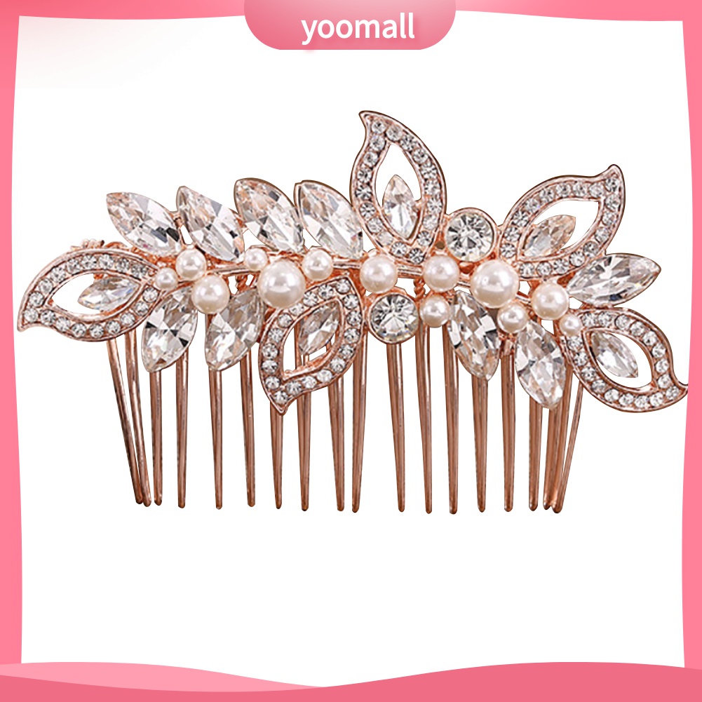 Yomall♡ Trâm Cài Tóc Đính Ngọc Trai Giả Thanh Lịch Cho Cô Dâu