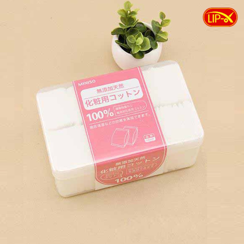 HÔP BÔNG TẨY TRANG MINISO 1000 Miếng 100% cotton