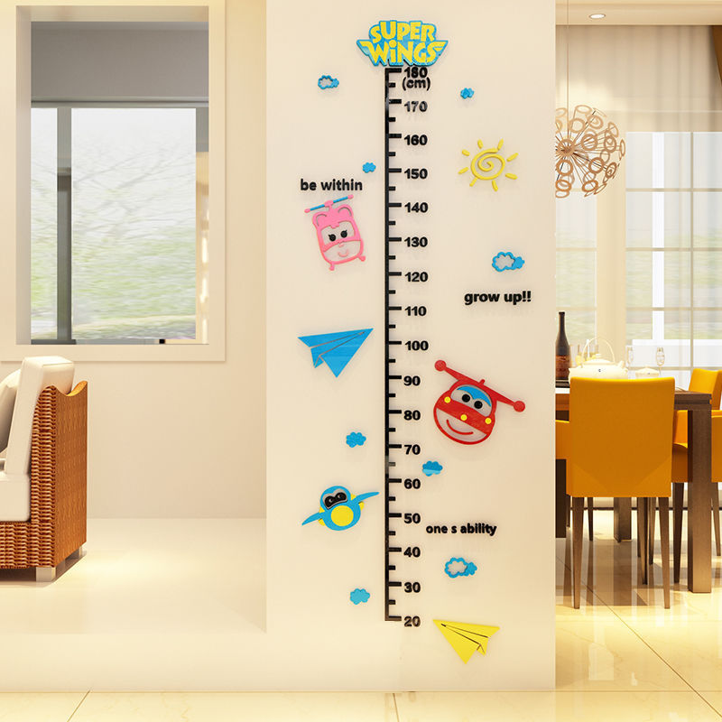 Miếng Dán Tường 3d Kiêm Thước Đo Chiều Cao Cho Bé