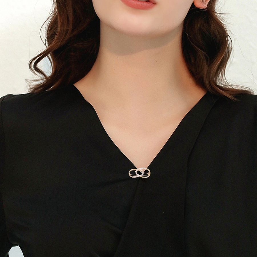 Ghim Cài Áo Hình Nơ Đính Ngọc Trai Nhân Tạo Thời Trang