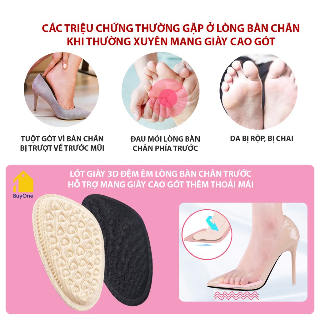 Lót giày cao gót đệm êm và chống trượt bàn chân - BUYONE - BOPK161