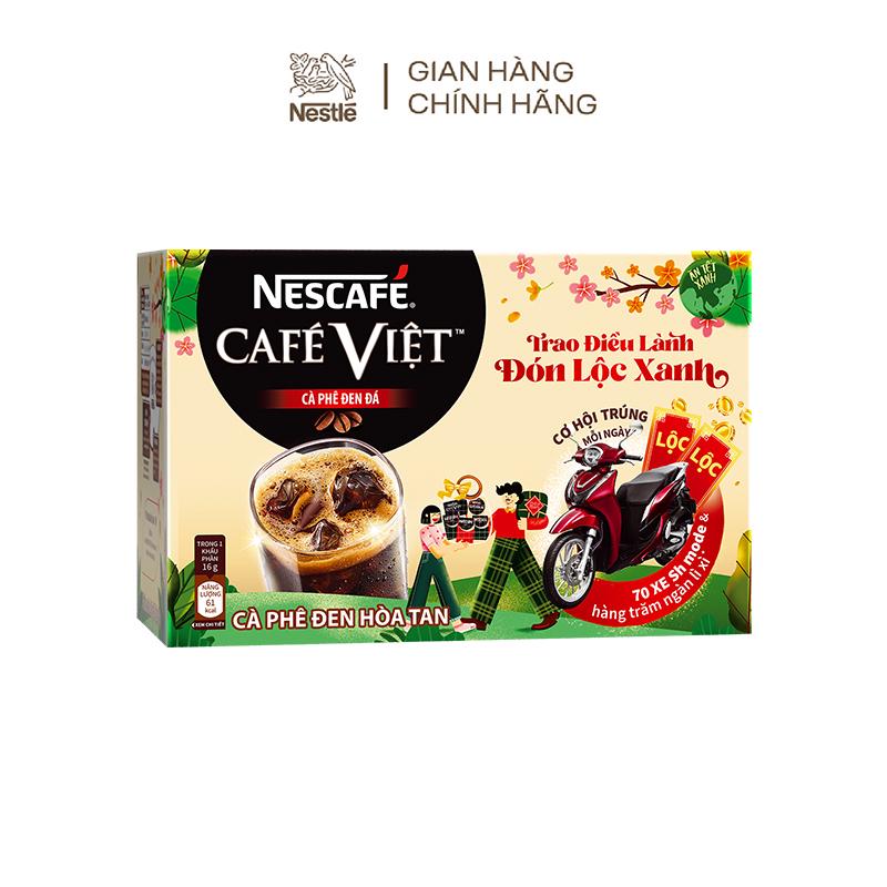 Combo 4 hộp cà phê hòa tan Nescafé café Việt đen đá (Hộp 15 gói x 16g) | BigBuy360 - bigbuy360.vn