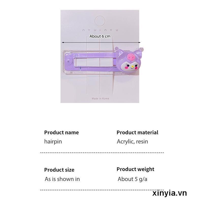 Kẹp Tóc Bên Hông Trong Suốt Hình Cinnamoroll Hoạt Hình Đáng Yêu Cho Bé Gái