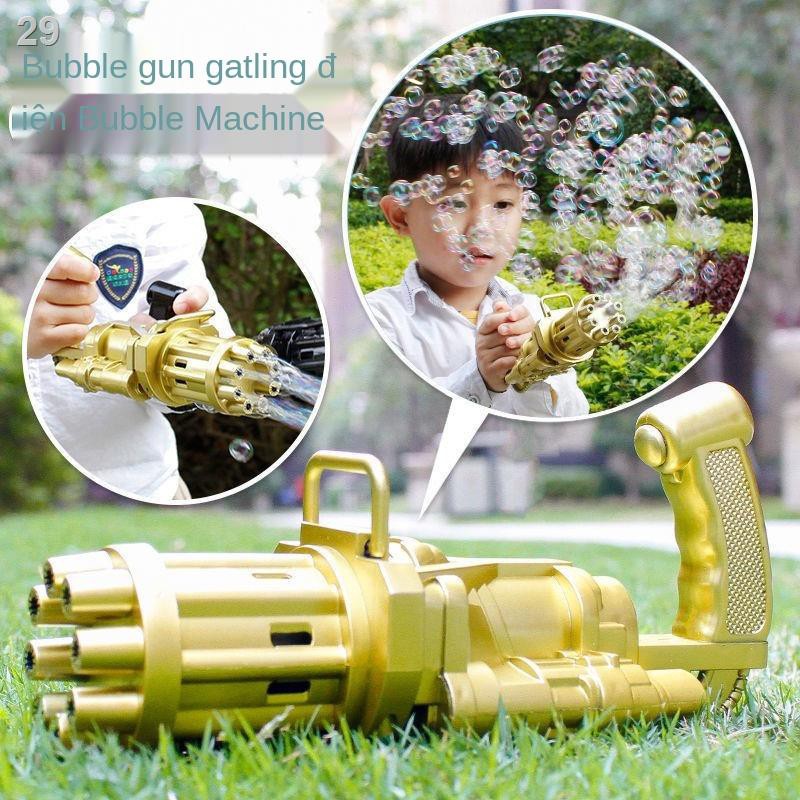 net nổ người nổi tiếng mô hình giống máy bắn bong bóng Gatling 8 lỗ thổi mùa hè tạo tự động đồ chơi trẻ em