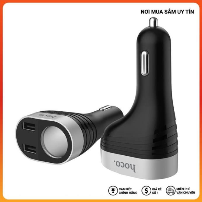 Tẩu Sạc hiển thị đèn Led Chia Cổng Ô Tô Hoco cao cấp Z29 HEAD SHOP