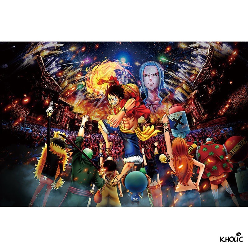 One piece, trò chơi ghép hình bằng gỗ, trò chơi ghép hình 300/520/1000 miếng, đồ chơi anime