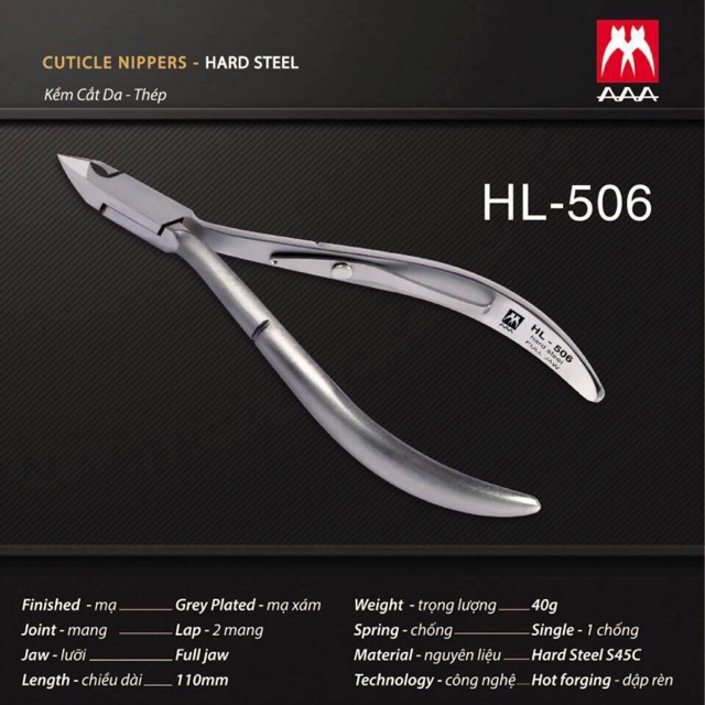 AAA_COMBO Kềm cắt da  HL506 20 cây