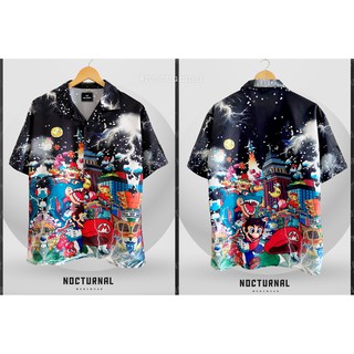 ÁO SƠ MI FULLPRINT CỔ VEST LIGHTNING MARIO NOCTURNAL Nam Nữ Cặp Đôi Unisex Phong Cách Dạo Phố Sài Gòn Ulzzang 2021